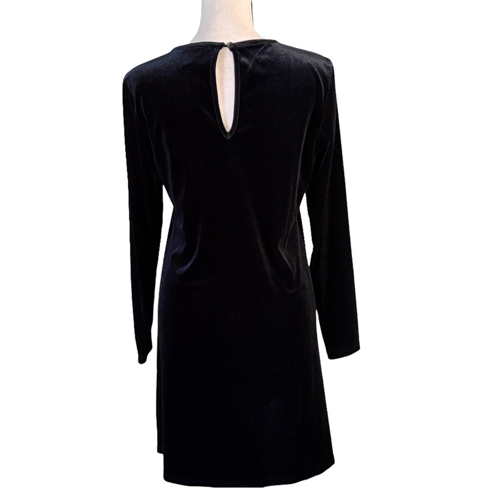 ModCloth Black Velvet Beyond the Shade of Night Dress Size Small - Picture 4 of 8